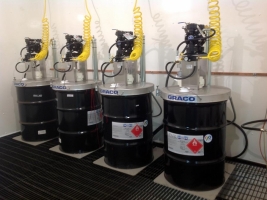 graco agitators attached to drums